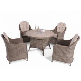 Miami Rattan 4 Seater Dining Set