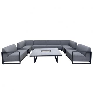 New Luxury Fabric Lounge Sofa Set with Ice Bucket Coffee Table