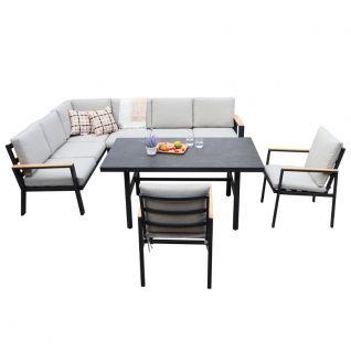 New 5pcs Aluminum Corner Sofa Set