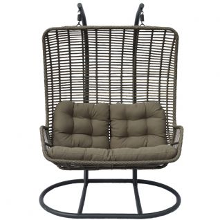 PE Rattan Double Hanging Chair